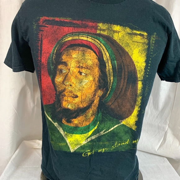 Bob Marley Other - Bob Marley Get Up Stand Up Reggae Black T-Shirt M